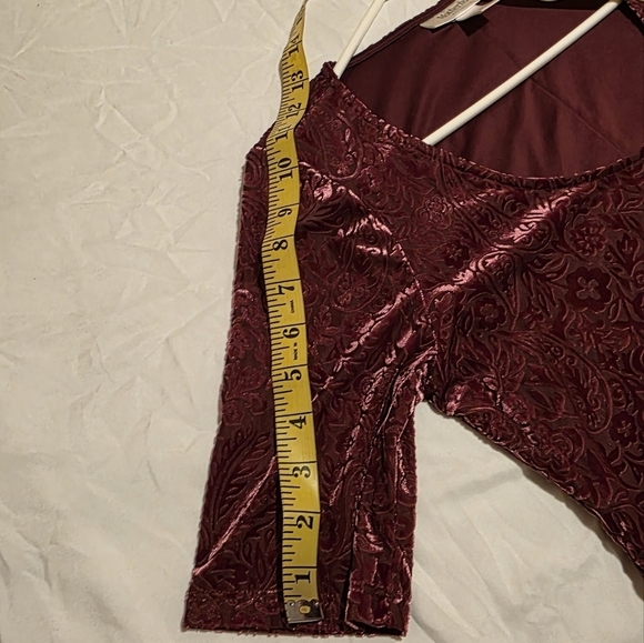 Motherhood Maternity Dress Small Bodycon Velvet Burnout Lined Y2K Whimsigoth - Picture 9 of 9